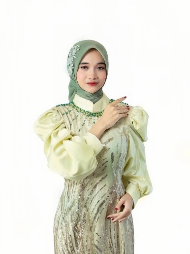 Long Dress Payet Hijau Sage